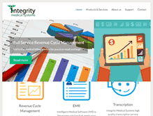Tablet Screenshot of integritymedsys.com